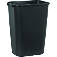 Rubbermaid Commercial Products FG295700BLA Papelera Rectangular con Tapa Basculante- Capacidad de 39 L- Negro